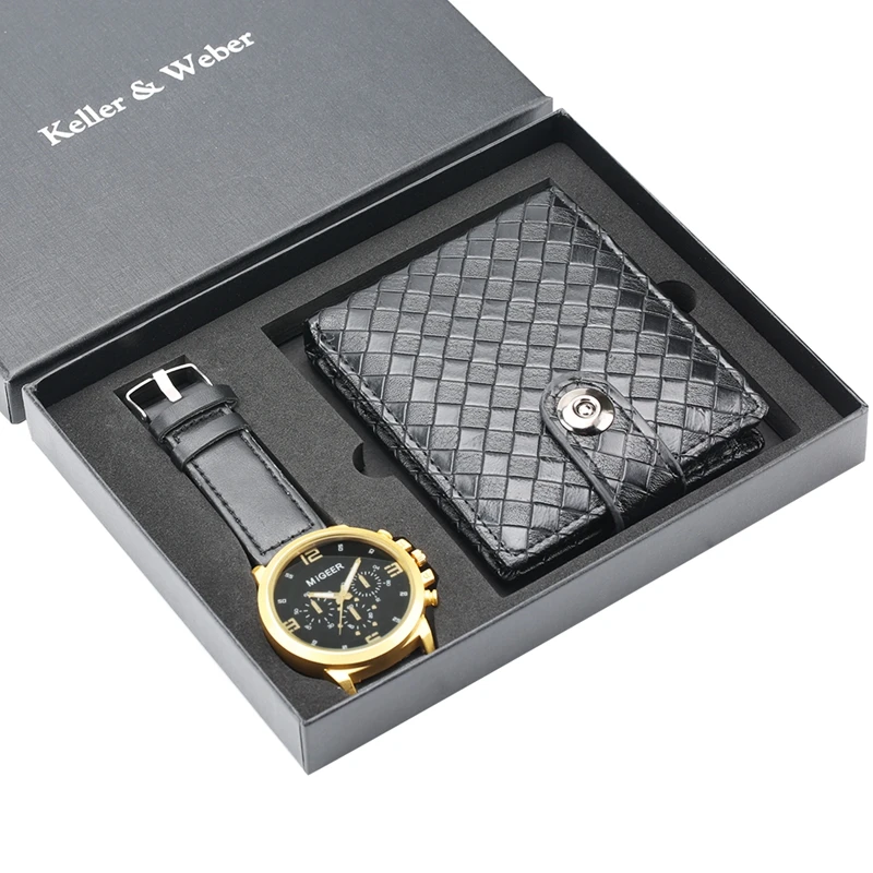 Montre Portefeuille ensemble cadeau luxe pour Homme