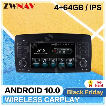 

4+64GB Android 10.0 Car multimedia Player for Mercedes-Benz R W251 2006 2007-2012 GPS Navi audio radio auto stereo IPS head unit