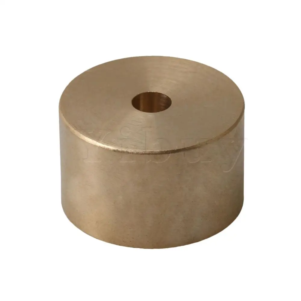 Yibuy 3PCS Gold Copper Trumpet Potentiometer Knobs Down Cover 22MM Weight Button