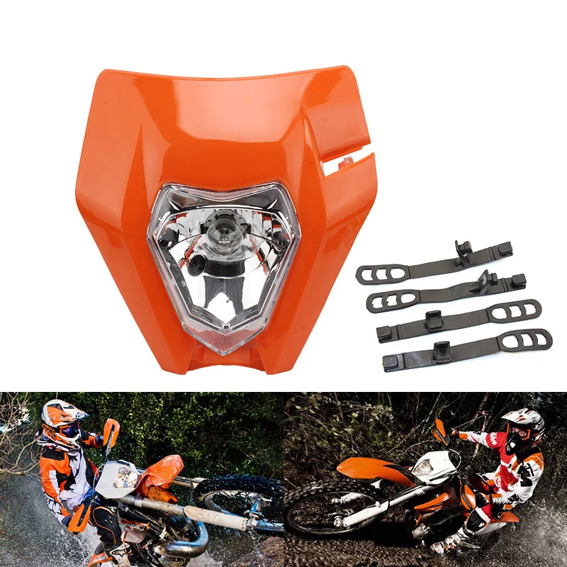 for KTM LED Headlight Plate EXC EXCF SX XC 125 150 250 350 450 Motocross Dirt Pit Bike Accessories Moto Enduro Motorcycle Mask