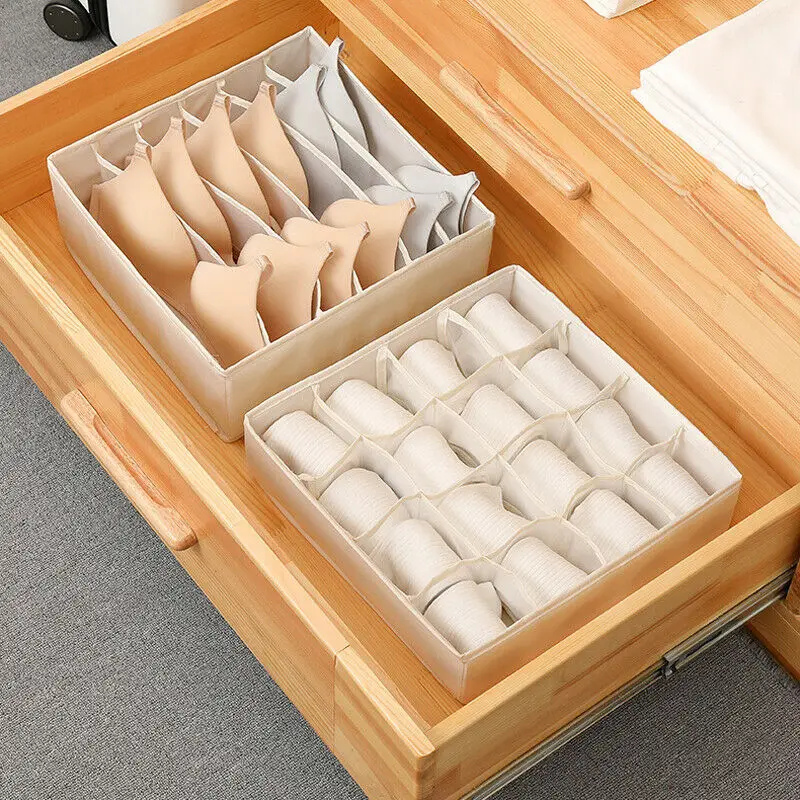 

Home Storage Boxes For Ties Socks Shorts Bra Underwear Divider Drawer Lidded Closet Organizer Ropa Interior Organizador