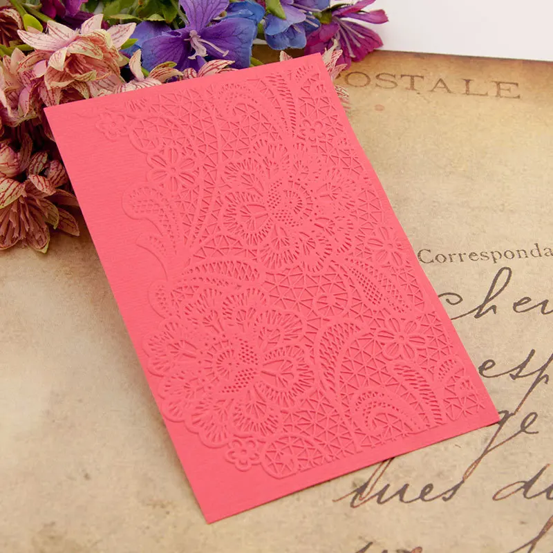 Винтажные Цветочные пластиковые папки для тиснения поделок скрапбукинга