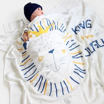 

Multi-use Baby Swaddle Blankets Summer Newborn Baby Bath Towel 2 Layers Baby Wrap 110x110cm Cotton Infant Baby Blanket