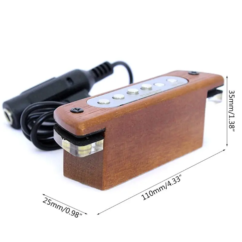 Акустическая гитара Soundhole Pickup магнитный датчик 6 отверстий нет необходимости сверления отверстия