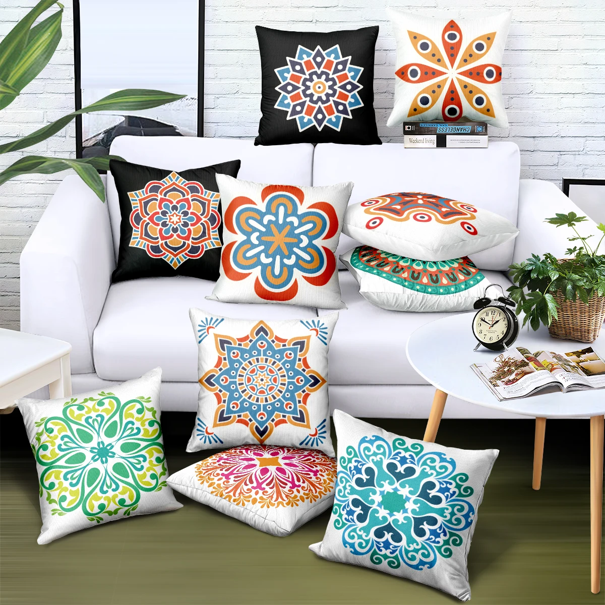 

Morocco Geometric Style Printed Square Throw Pillow Cases Waist Cushion Cover Bedroom Bed Sofa Pad Gift Home Decor D25