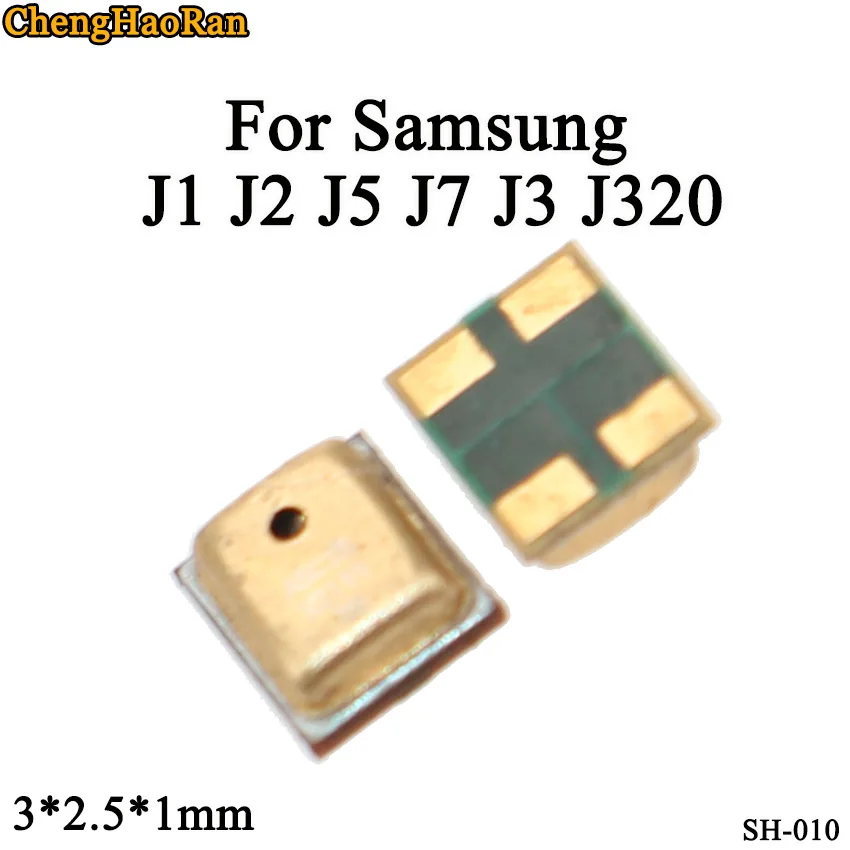 ChengHaoRan 10 шт./лот 3*2,5*1 мм золото мобильного телефона для samsung J1 J2 J5 J7 J3 J320 Встроенный микрофон