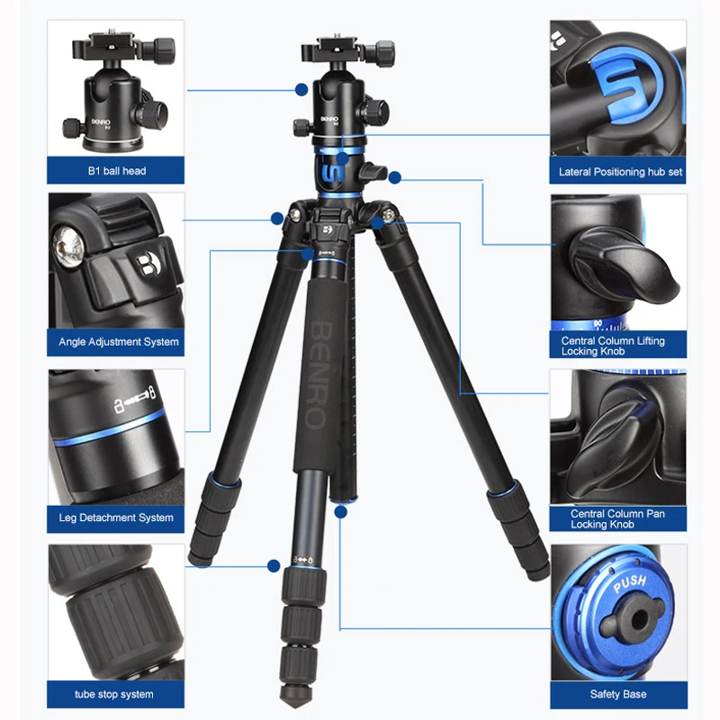 

Benro GA168TB1 tripod travel portable SLR digital camera professional aluminum tripod head