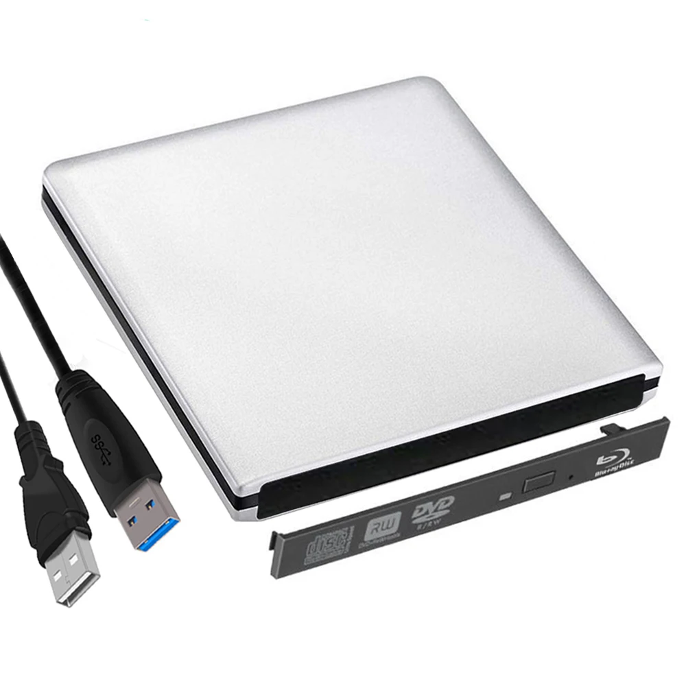 Внешний оптический диск 12 7 мм USB 3 0 внешний корпус для дисков Blu-Ray SATA к чехол
