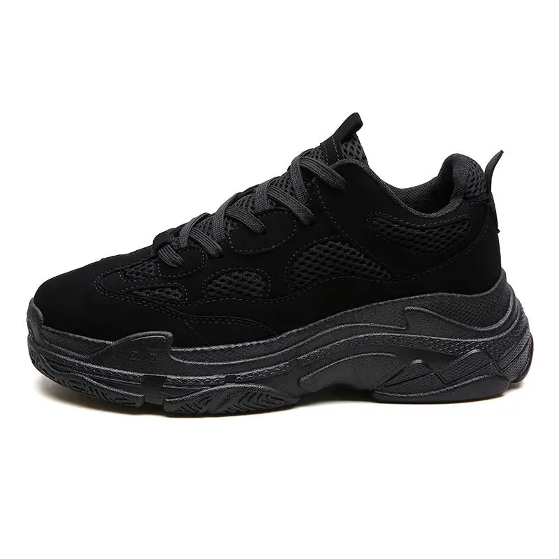 Men Running Original Disruptor Black Shoes KAYANO Gel Zoom Air Breathable Male Sport Triple-S Walking Sneakers Spring2019 - Color: Black