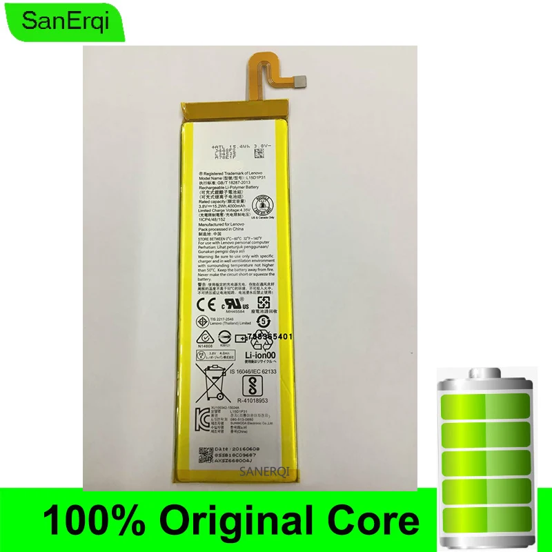 

L15D1P31 for Lenovo Yoga Tab3 Pro battery YT3-X90L 4000mAh High Quality