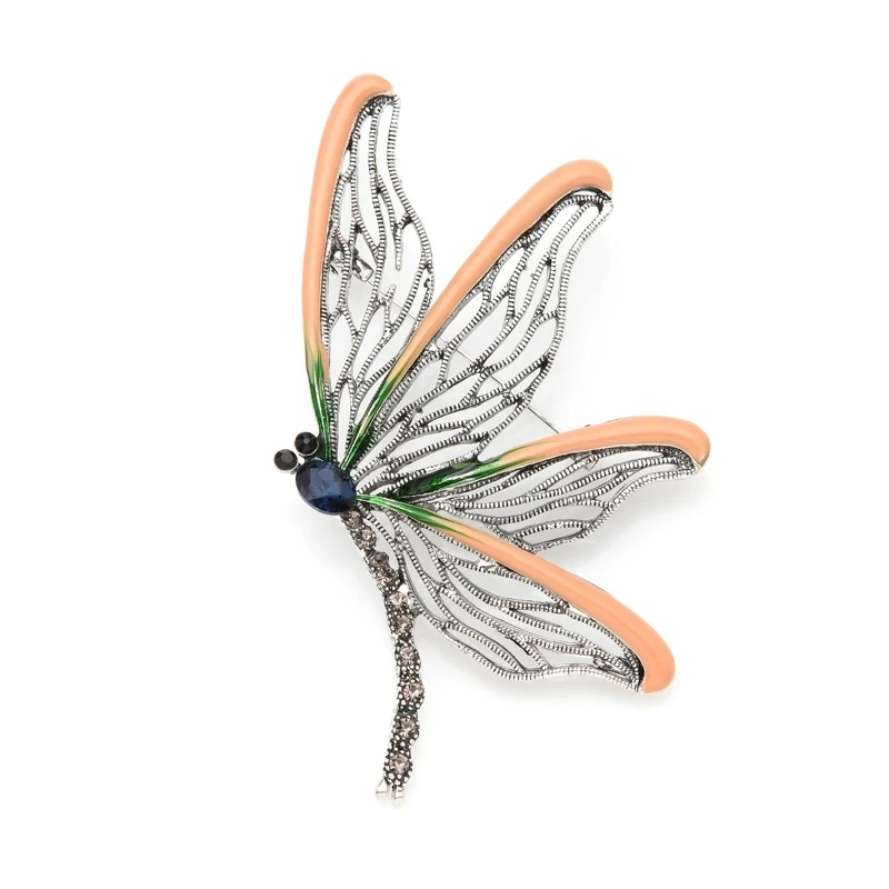 Эмаль полые крылья брошь в виде стрекозы булавки для женщин свадебный банкет подарок