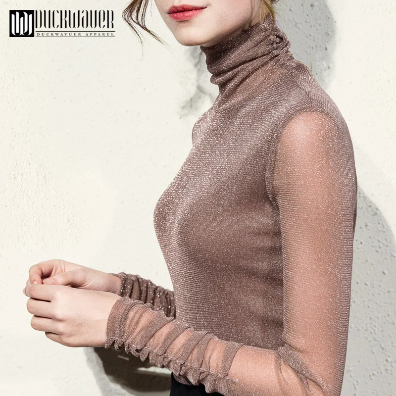 Коричневый Roupas feminina, Женский сетчатый топ, сексуальная прозрачная футболка, Прозрачные топы, водолазка, прозрачная одежда, летний женский костюм, новинка - Цвет: Коричневый