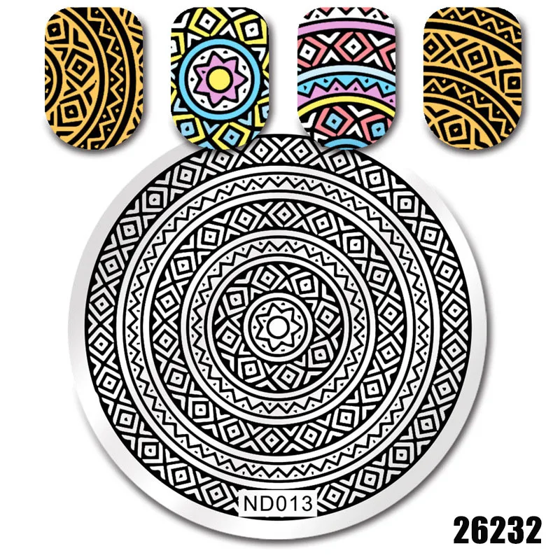 Ногтей штамповки маникюрный шаблон Изображение Шаблон пластины дизайн ногтей шаблон для печати 20X20X5 NShopping - Цвет: 26232
