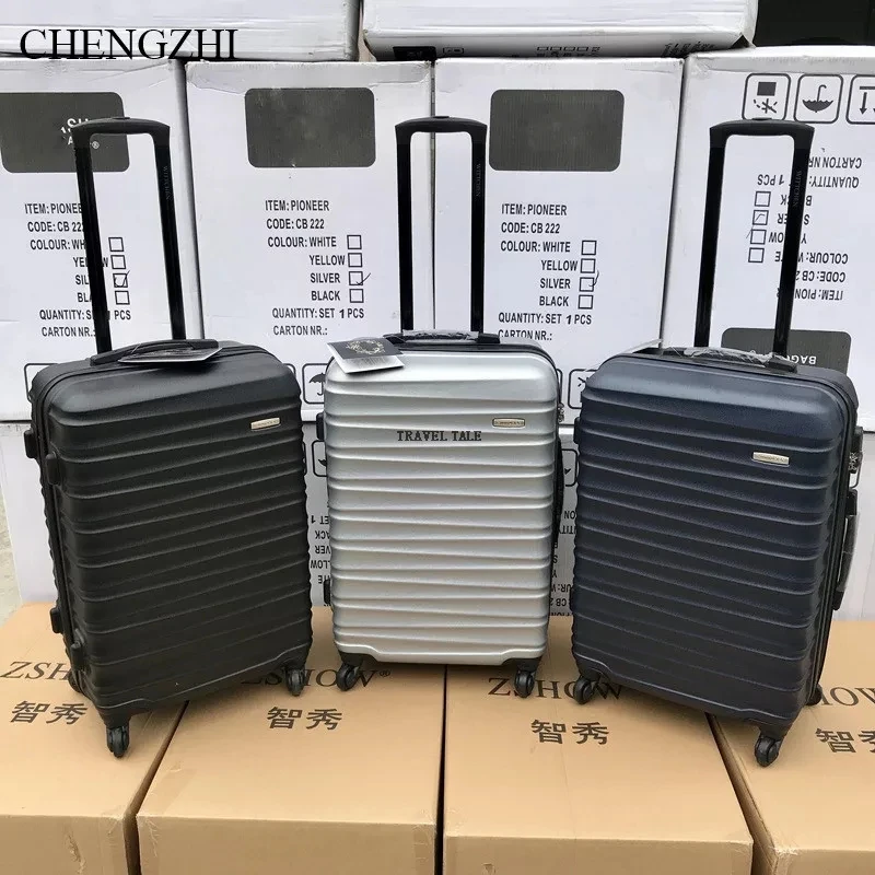 CHENGZHI 20"24"28" inch men business ABS rolling luggage set trolley travel suitcase spinner on wheels