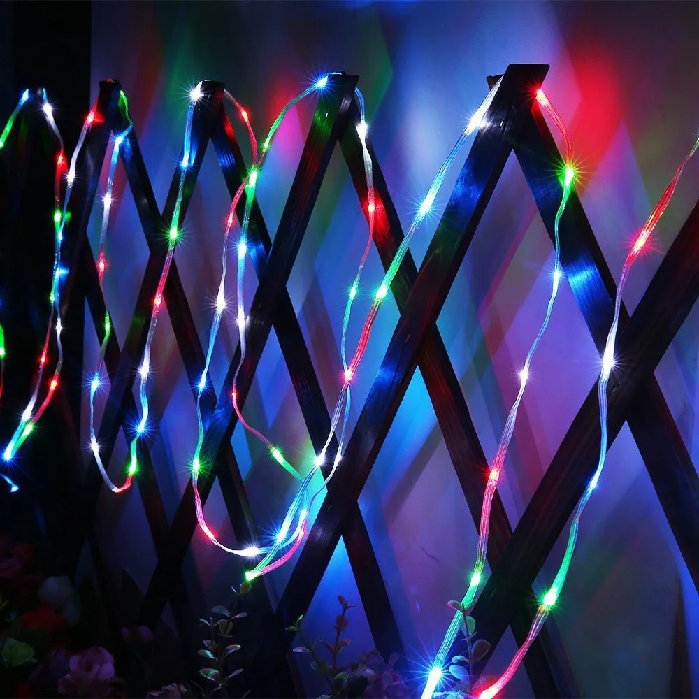 50/100 LED солнечный светильник, уличный веревочный трубчатый Сказочный светильник, водонепроницаемый светильник для праздника, вечеринки, свадьбы, дома, Декоративный Рождественский светильник