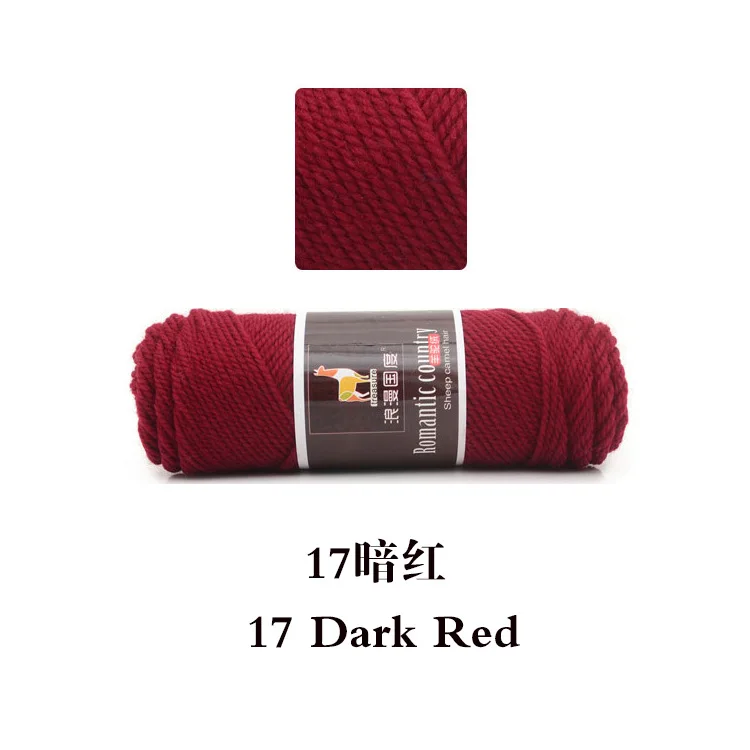 NO.17 16s/3 100g/pc 5pcs/lot Lion Brand Yarn Wool Acrylic Chunky Yarn for Knitting Crocheting Soft Yarn Bulky - Цвет: NO.17