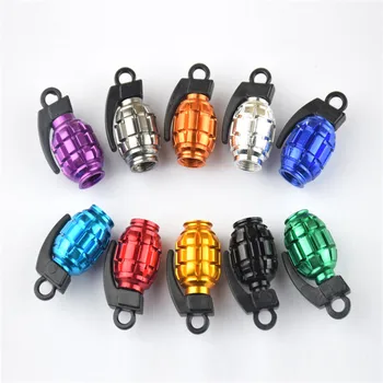 

50pcs/lot Grenade-styling Universal Use Car Tire Valve Caps Waterproof Covers For Automobiles Motorcycles