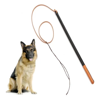 

Imitation Cowhide Dog Agitation Whip Stick with Handle for German Shepherd Medium Large Dogs Training Household Pet Supplies C42
