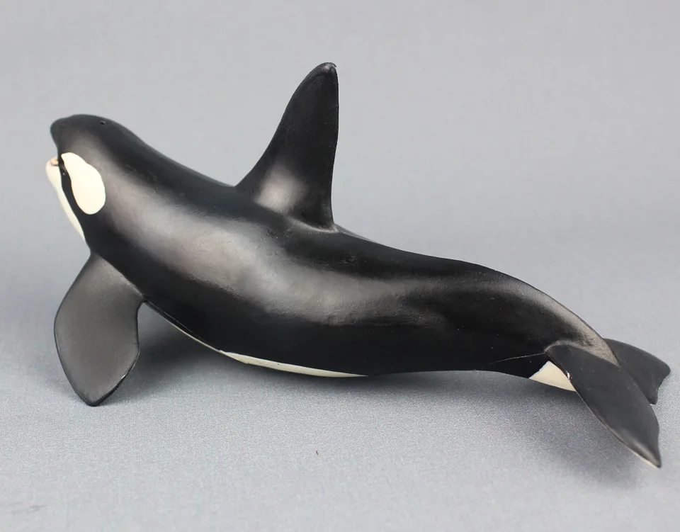 Большой размер Orca Killer Whale Orca модель морского организма пластиковый КИТ модель животного детская игрушка