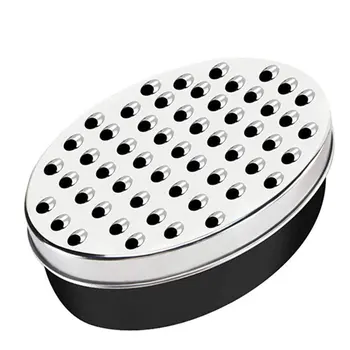 

Cheese Grater Lemon Zester with Food Storage Container and Lid Grinder for Ginger & Vegetables Double-sided grater