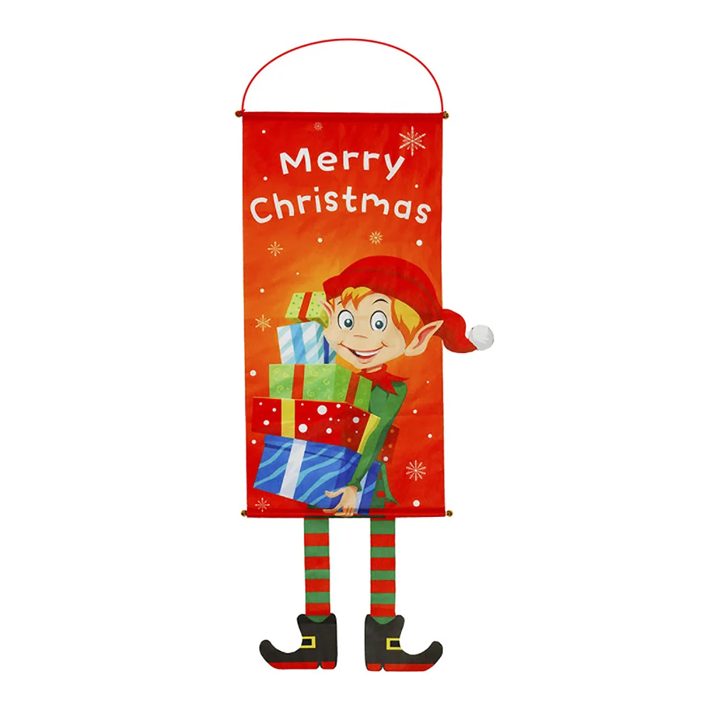 Merry Christmas Porch Sign Decorative Door Banner Christmas Decorations For Home Hanging Christmas Ornaments Navidad New - Цвет: 05