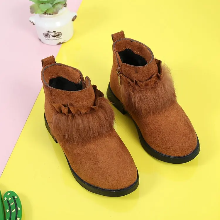JGSHOWKITO модная детская одежда; Детские теплые хлопковые носки длиной до щиколотки для девочек; сезон осень ботинки martin принцессы мягкий пушистый мех оборками 26-36