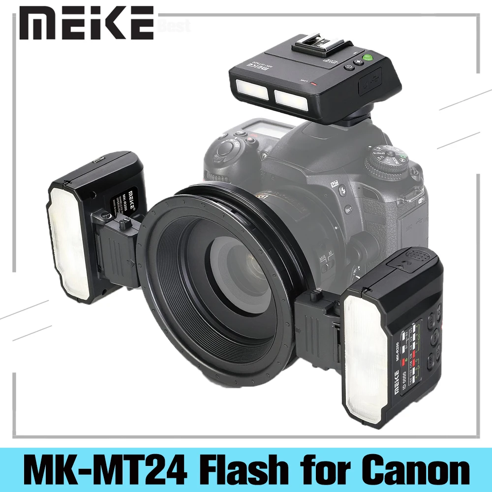 Светильник Meike для цифровых зеркальных камер Canon макро-светильник Twin Lite