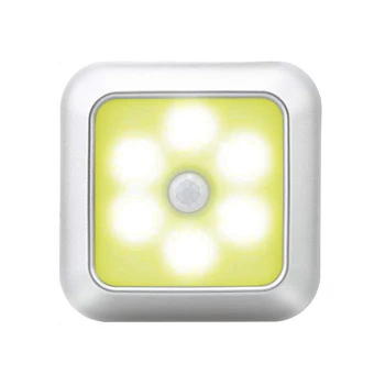 

3pcs/set LED Sensor Night Light PIR Infrared Motion Sensor Lamp Led Wall Lamp Cabinet Wardrobe Stairs Light 8cm*8cm