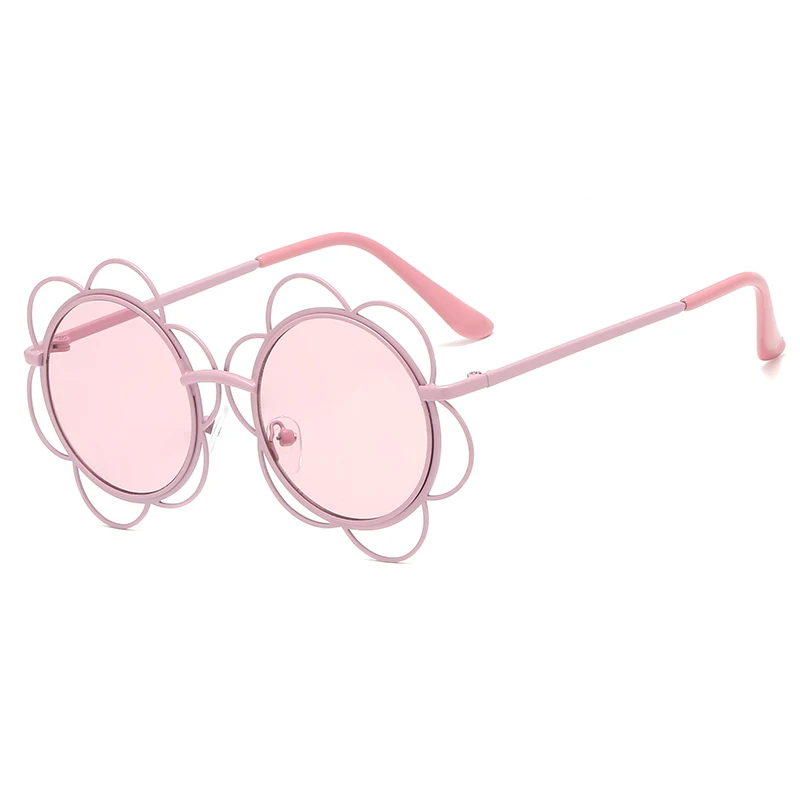 Kinderen Zonnebril дети Zonnebril Metalen Ronde Bloem детский спортивный Zonnebril Voor Meisjes Jongens Oculos