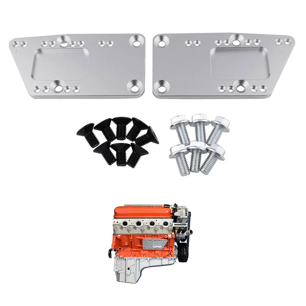 2pcs Adjustable Automobile Swap Engine Mount Bracket LS1 Billet Aluminum