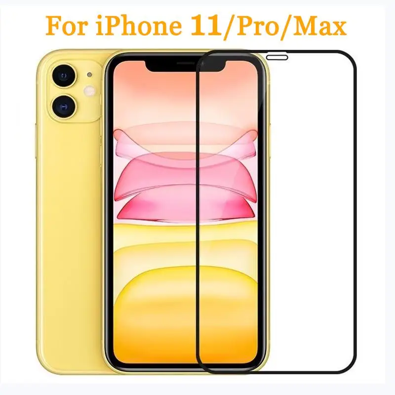 9D полное покрытие закаленное стекло для iPhone 11 Pro Max стекло X XS Max XR Защитное стекло для экрана для iPhone 6 6s 7 8 Plus пленка