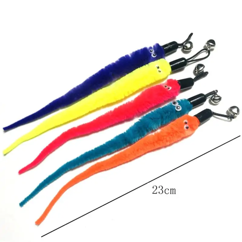 1PCS Hot Sale Cat Toys Teaser Cat Stick Feather Toys Kitten Funny Colorful Rod Cat Wand Toys Colorful Pole Cta Toy Pet Supplies