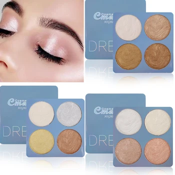 

3 Colors Fashion Face Body Highlighter Powder Palette High Gloss Shimmer Powder Bronzer Repair Haileyter Pallet Makeup TSLM2