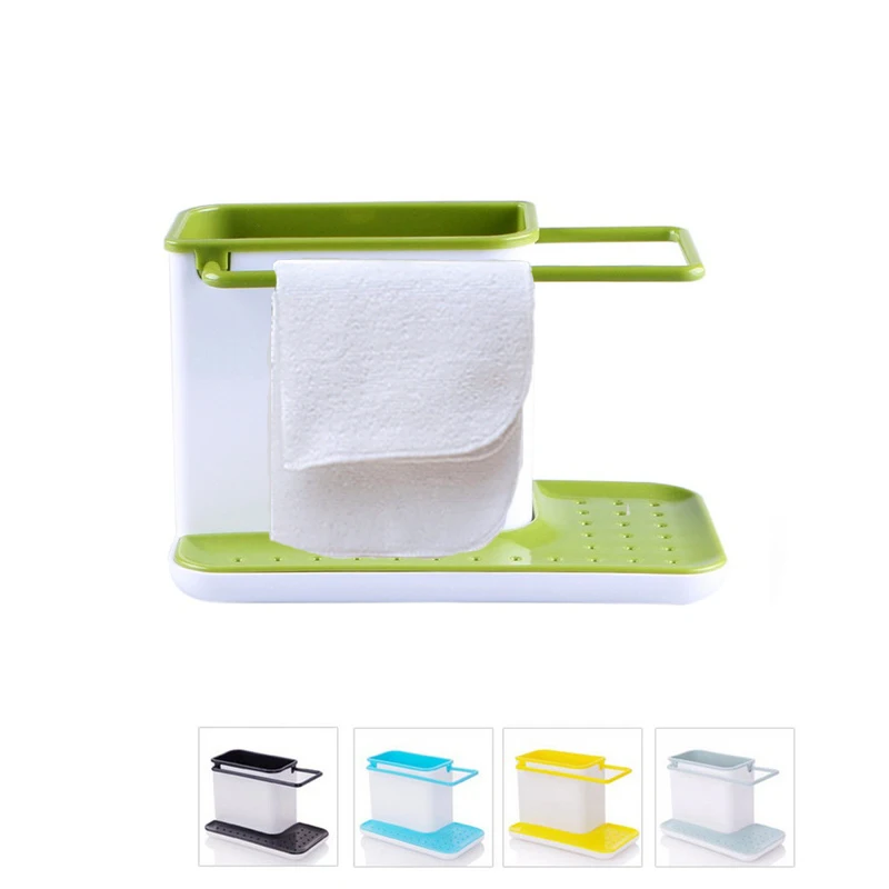 

Storage Shelf Sponge Holder Draining Sink Box Draining Rack Dish Storage Rack Kitchen Organizer Stands Tidy Utensils Towel Rack