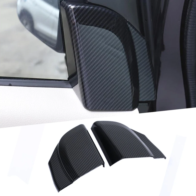 Car Accessories Front Door A Pillar Triangle Cover Trim ABS Chrome Fiber Color Interior Mouldings vitesurz For Nissan NV200 Evalia 2010-2018 