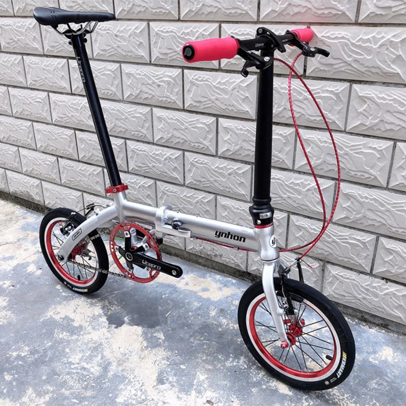 YNHON folding bike children's bicycle outside three speed 16 inch mini modified 14 inch single speed bicycle