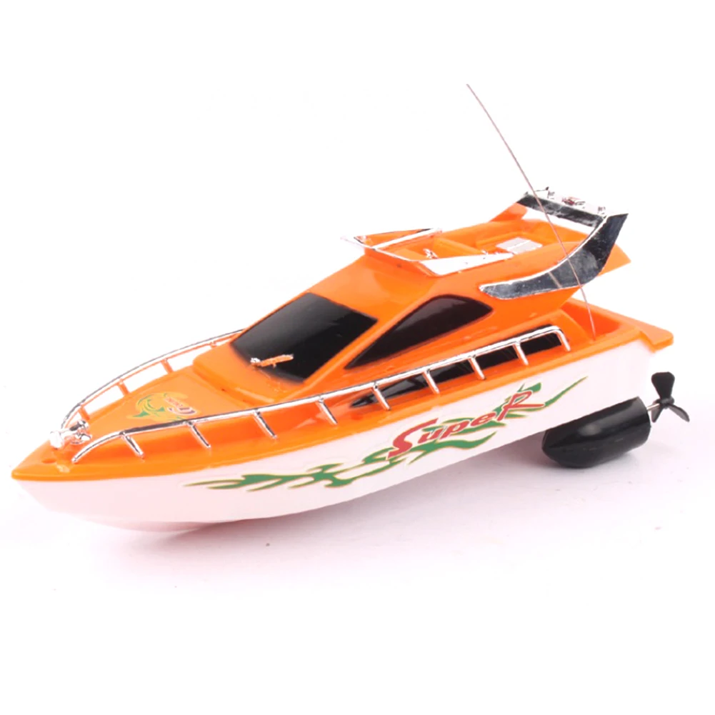 Взрослые летние мини электрический пульт дистанционного управления для детей на батарейках беспроводная гоночная скорость RC лодки водные игрушки озера случайный цвет