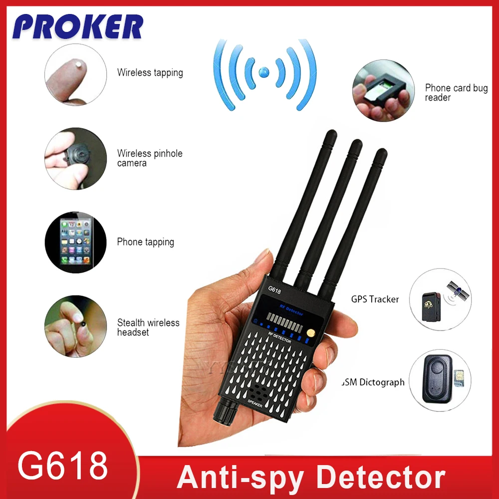 Proker детектор 3 Антенна Анти шпион радиочастотный CDMA сигнала Finder спутникового для