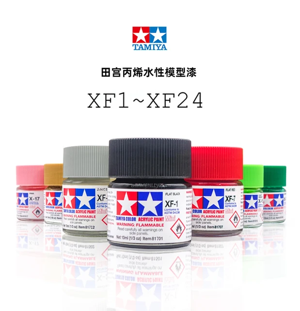 Tamiya Acrylic Paint (Large) 23ml Bottles XF-1 to XF-71 Colors/Flats