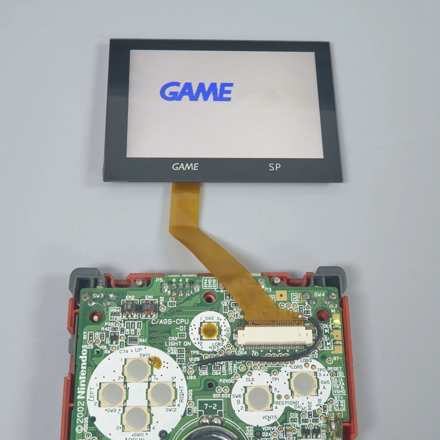 Комплекты ЖК экранов корпус 5 уровней яркости Подсветки GBA SP IPS ламинированный