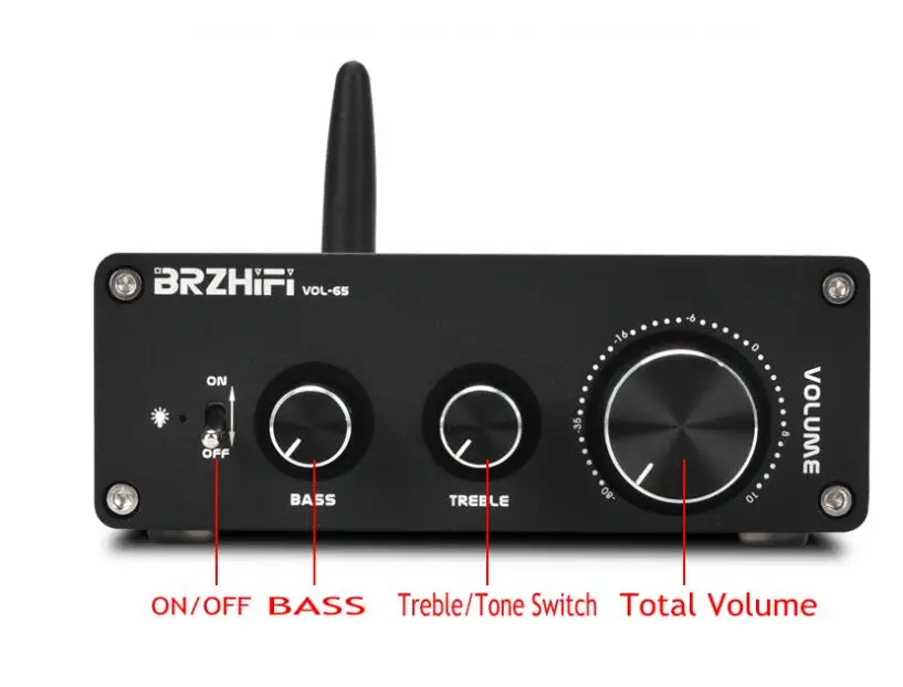 Новейший VOL-65 аудио HiFi Bluetooth Prelifieramp 6J5 ламповый предусилитель с регулировкой высоких и низких частот