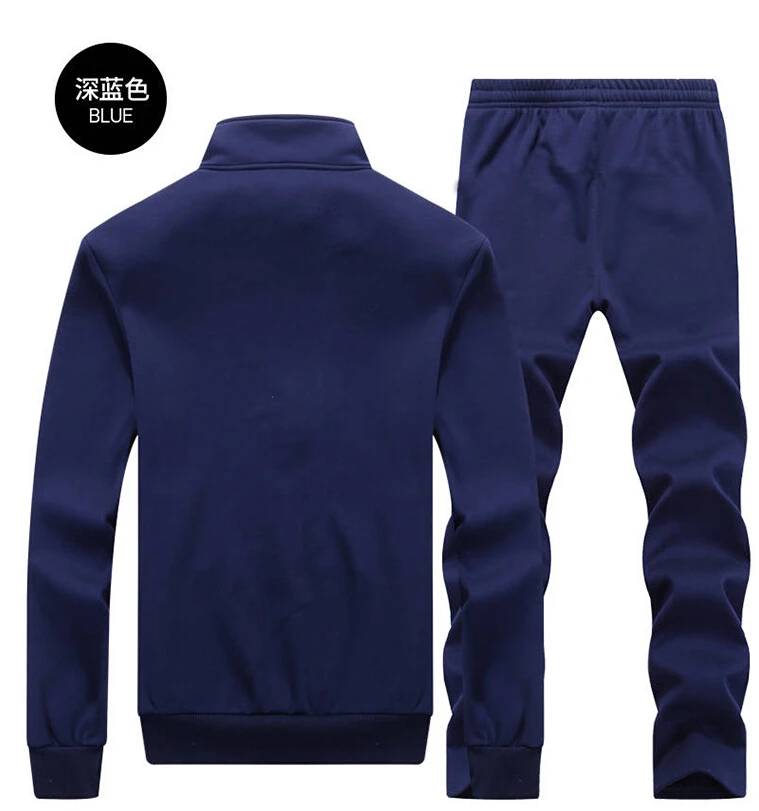 Low Price Men Sportwear Suit Sweatshirt Tracksuit Without Hoodie Men Casual Active Suit Zipper Outwear 2PCS Jacket+Pants Sets Gym Clothes
