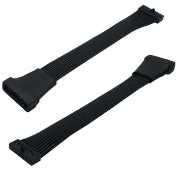 

2pcs Small Mini USB 3.0 19 Pin Internal Extension Header Adapter Cable for Motherboard 12cm