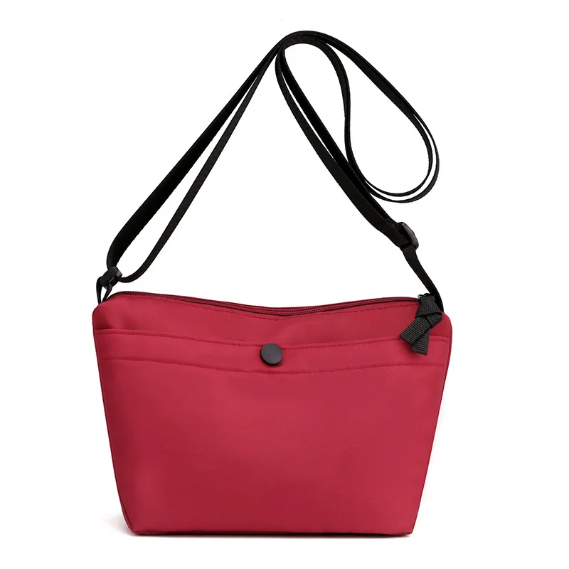 Nylon Shoulder Bag For Women 2021 Casual Small Waterproof Crossbody Bag Solid Color Soft Zipper Summer Coin Purse And Handbags 