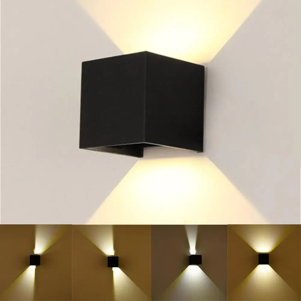 LumiParty затемняемый алюминиевый куб настенный светильник AC85-265V водонепроницаемый