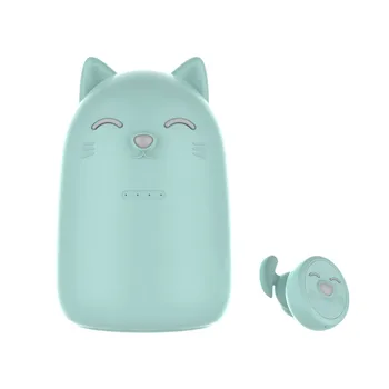 

Intelligent Cat Shaped TWS Wireless Bluetooth Earphones Stereo Earbud Headset with Charger for Girls for iphone xiaomi