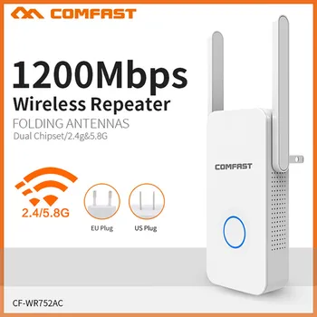 

HIPERDEAL COMFAST 1200Mbps Wireless Repeater WiFi Range Extender Booster Amplifier Signal 9.4