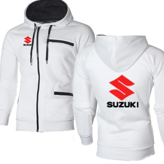 Мужская куртка для Suzuki с логотипом автомобиля, повседневная, хип-хоп, Harajuku, с длинным рукавом, флисовая, теплая, толстовки, мужская одежда на молнии - Цвет: as picture