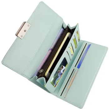 

Womens Walllet RFID Blocking Bifold Multi Card Case Leather Wallet(light green)