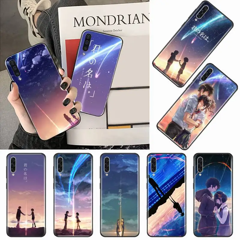 Японское аниме ваше имя Роскошный чехол для телефона Samsung A20 A30 30s A40 A7 2018 J2 J7 prime J4 Plus